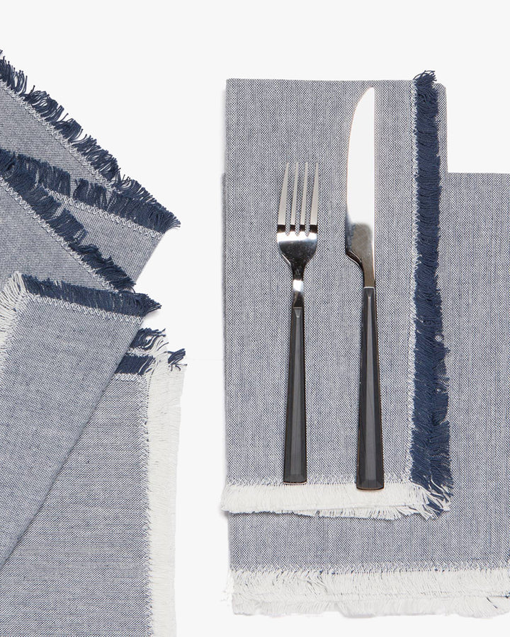 Danica Heirloom, Midnight Blue Chambray Napkins, Set of 4
