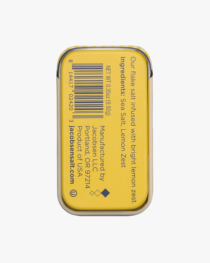 Jacobsen Salt, Infused Lemon Zest Sea Salt Slide Tin