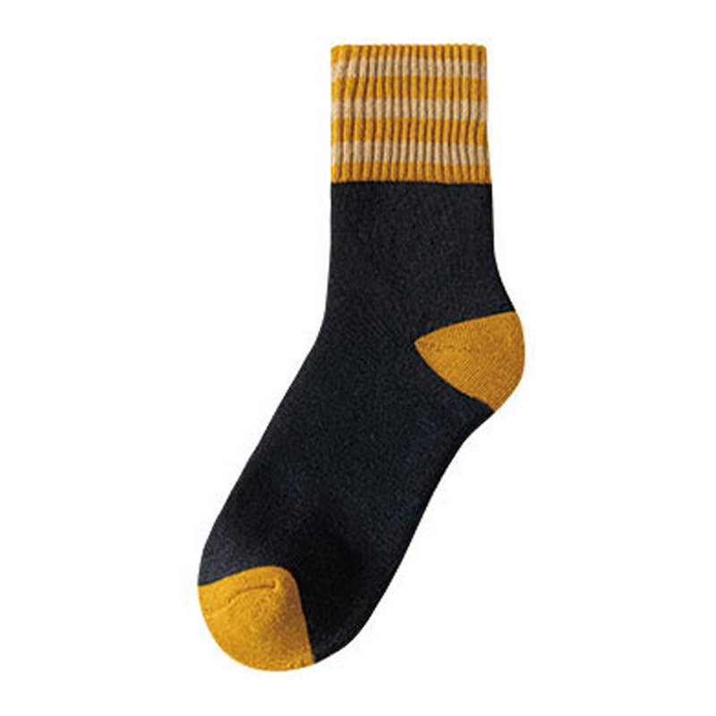 Winter plus velvet thick warm cotton socks mid-tube socks