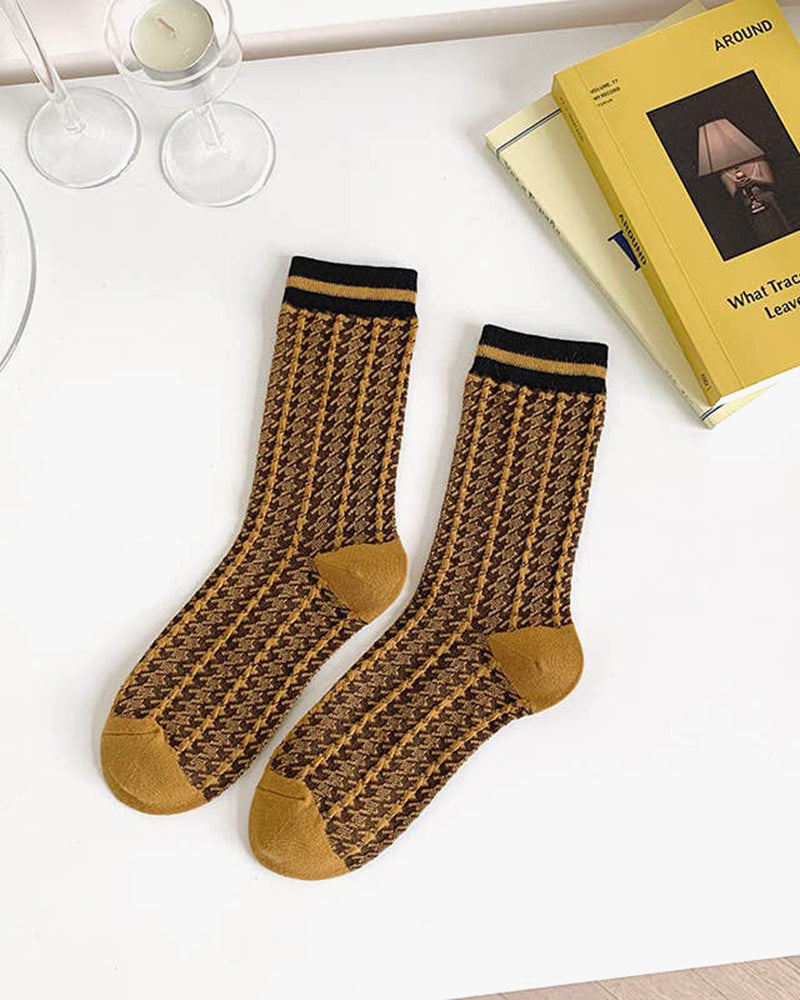 Tourtiwi, Retro Coffee, Crew Socks