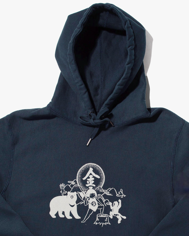 Kiriko Original Hoodie, 13oz Cotton, Printed Kintaro, Navy
