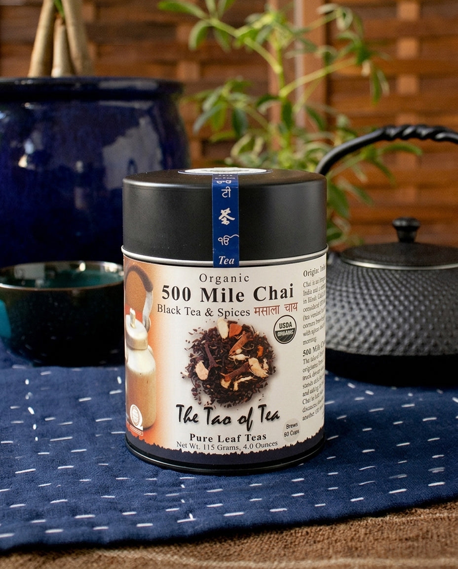 The Tao of Tea, Loose Leaf, Organic 500 Mile Chai, Black Tea & Spices