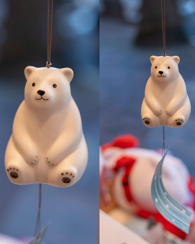 Yakushi Kiln Seto Wind Chimes, Polar Bear, 3302