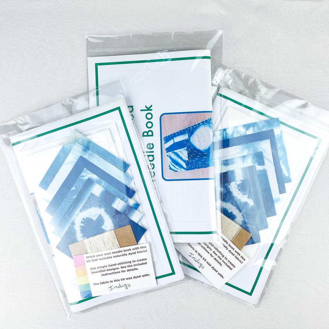 Boro Sewing Kit with Natural Indigo Dyed Fabric