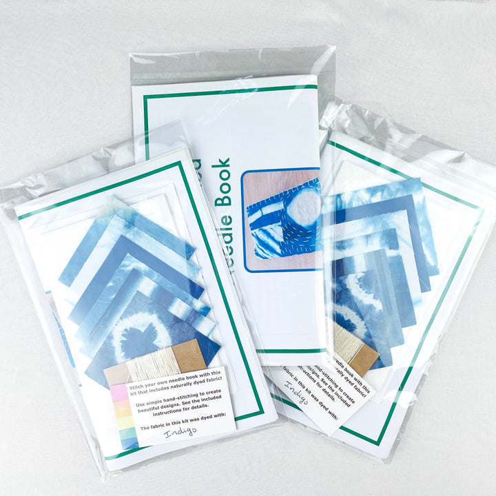 Boro Sewing Kit with Natural Indigo Dyed Fabric