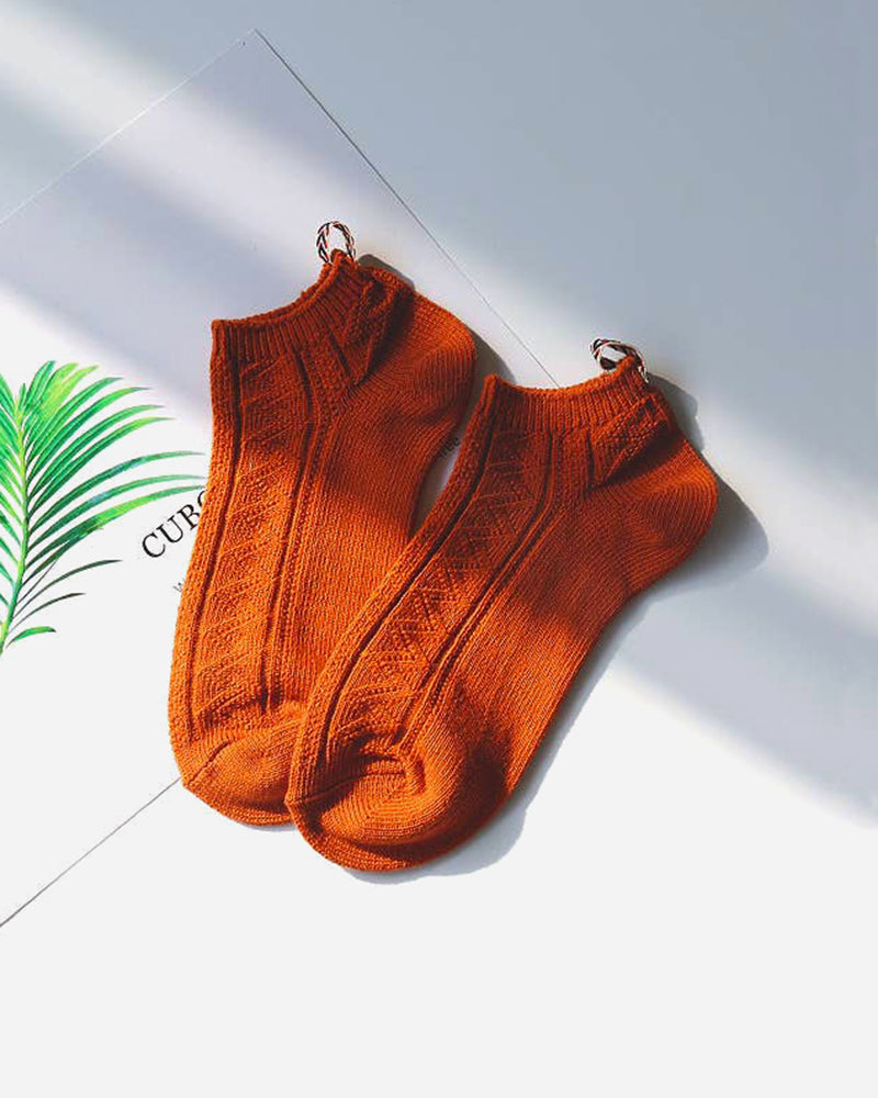 Tourtiwi, Boat Socks, Solid Color Vintage