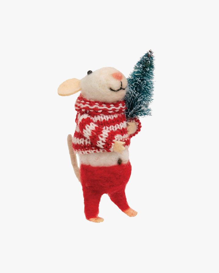 Bright Ideas, Christmas Mouse Felted Ornament