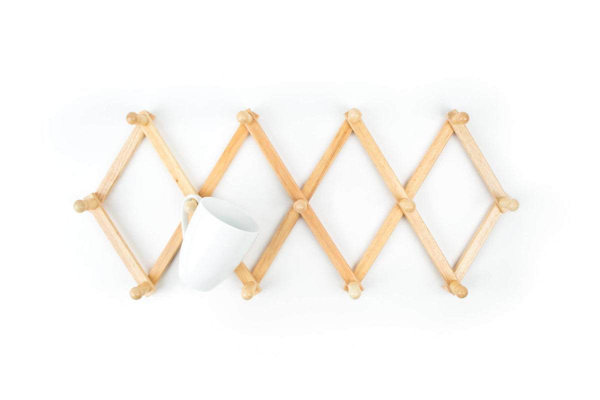 Fox Run Brands, Expanding Coffee Mug Wall Rack, 42" Fully Extended