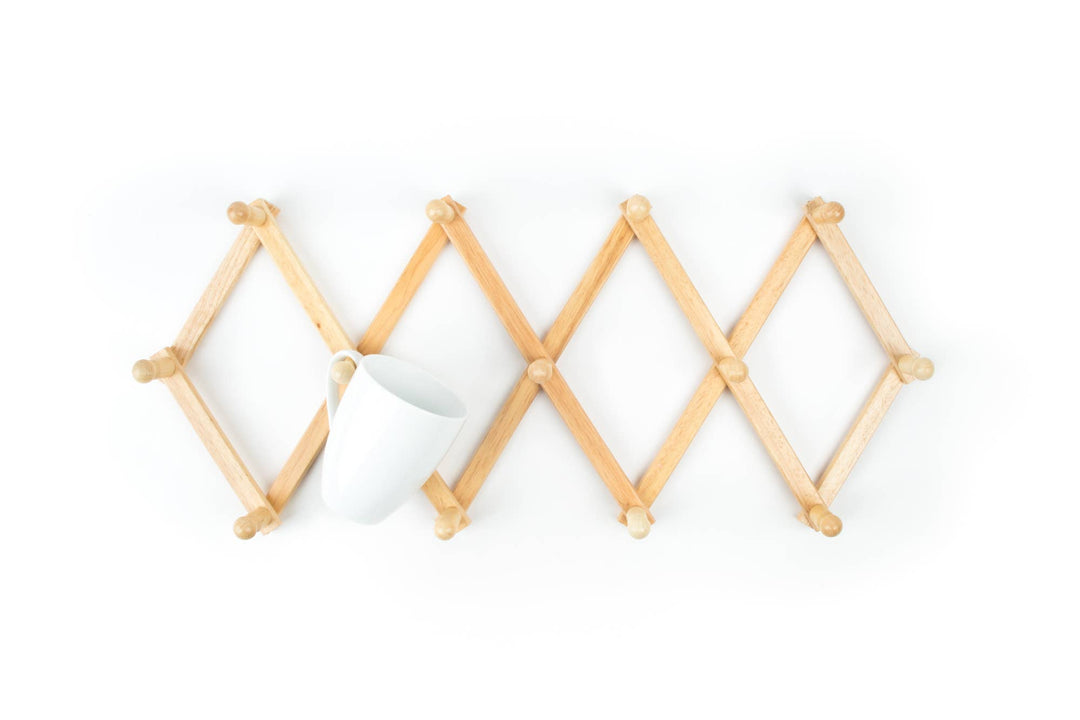 Fox Run Brands, Expanding Coffee Mug Wall Rack, 42" Fully Extended