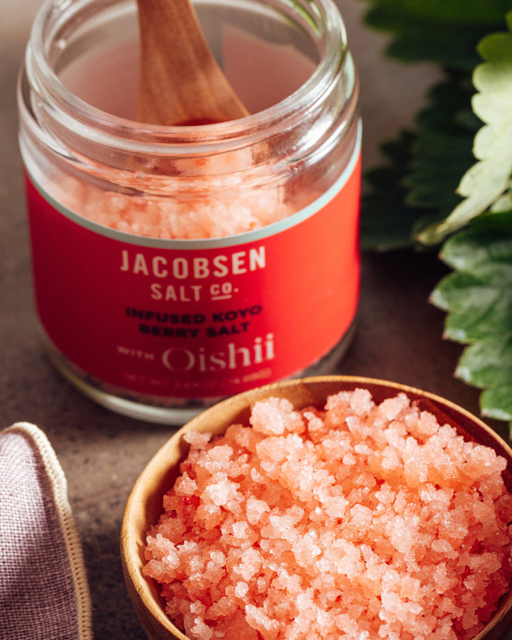 Jacobsen Salt, Koyo Berry Salt, Infused Sea Salt - JSC X Oishii