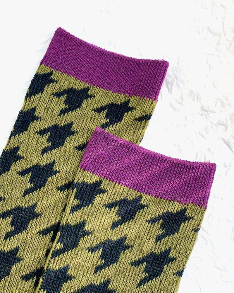 Tourtiwi, Retro Contrast, Crew Socks