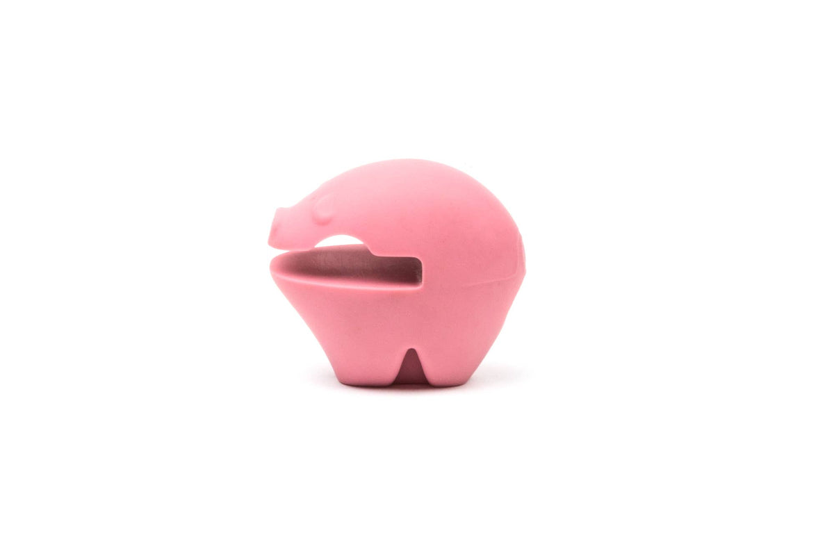 Fox Run Pink Pig Silicone Pot Clip Spoon Rest, 2.25"