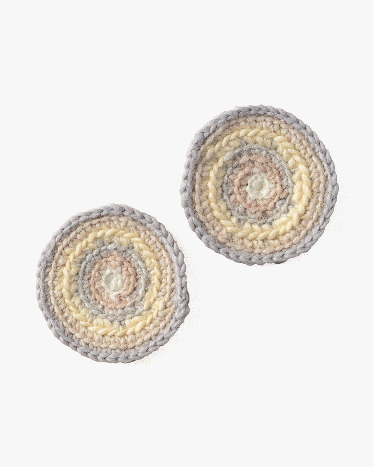 Ten Thousand Villages, Crocheted Mug Rugs, Watercolor, Set of 2