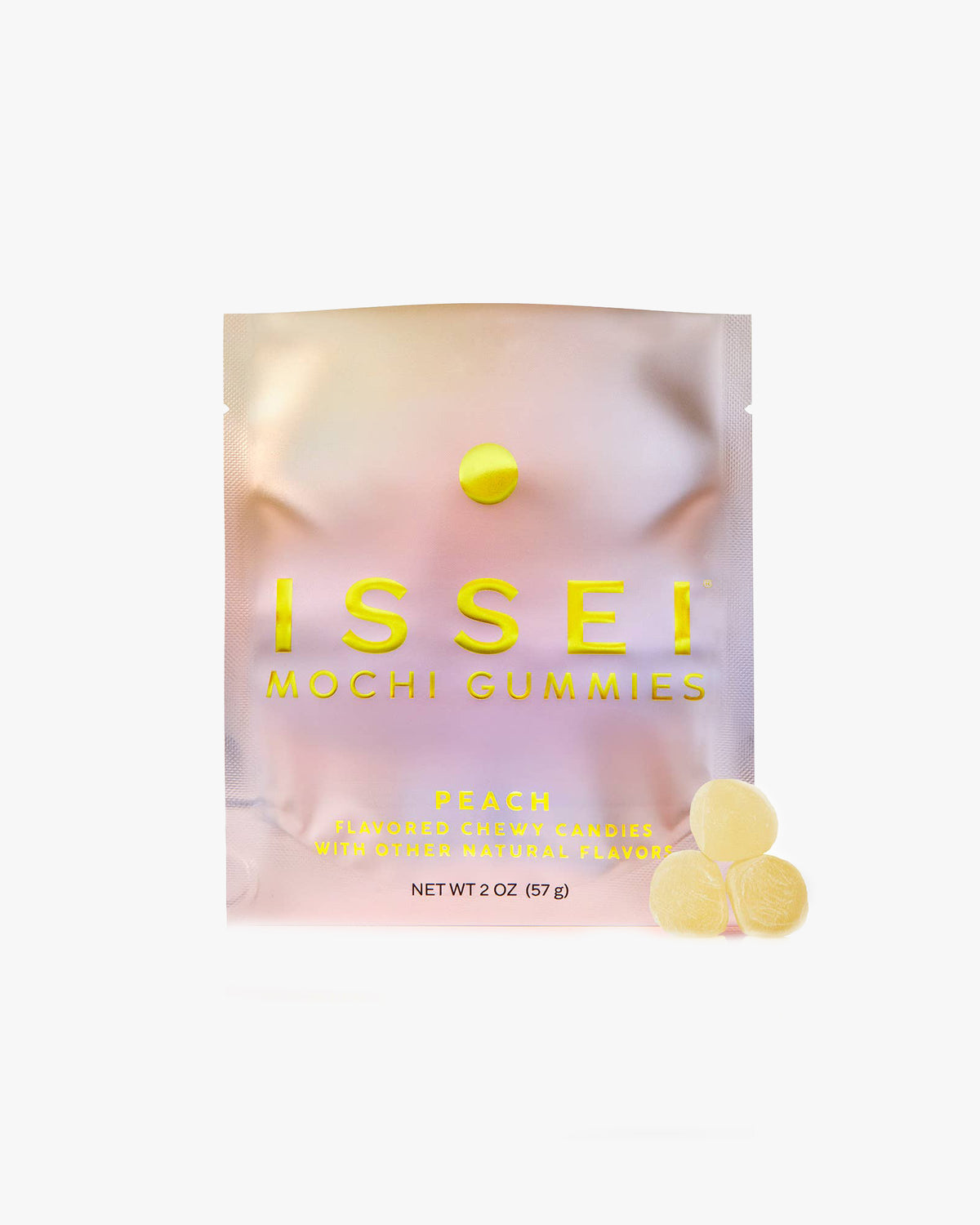 ISSEI Mochi Gummies, Peach SMALL (2 oz)