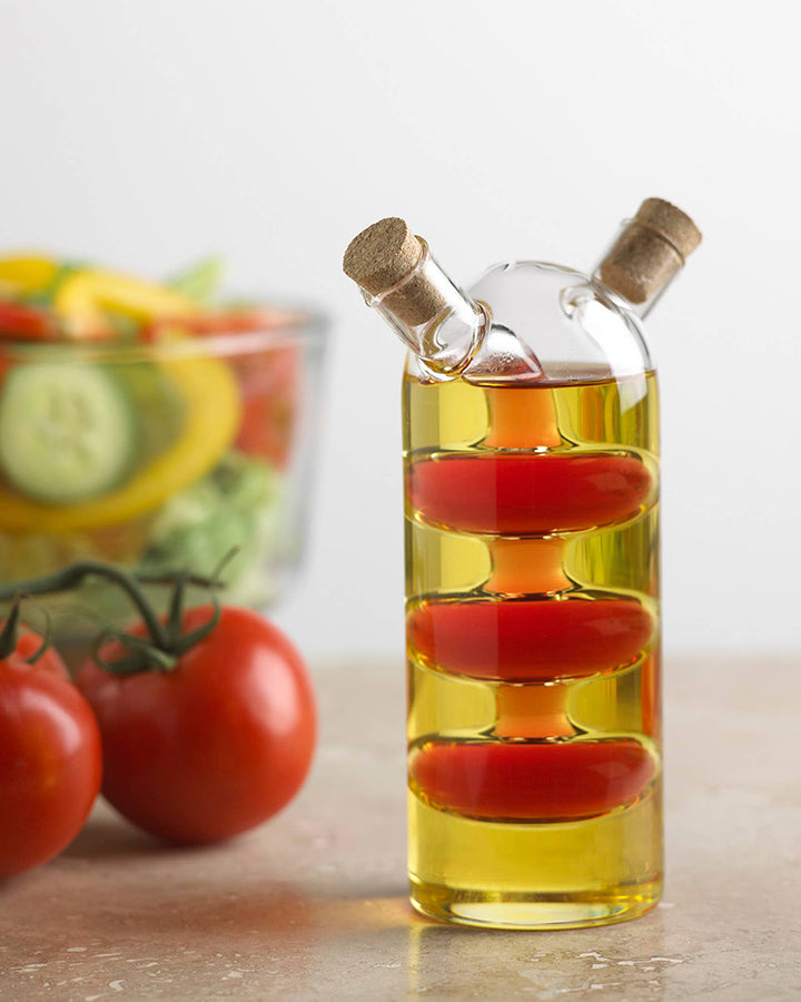 Fox Run Brands, Oil and Vinegar Glass Bottle, Bubbles, 8.5-Ounce