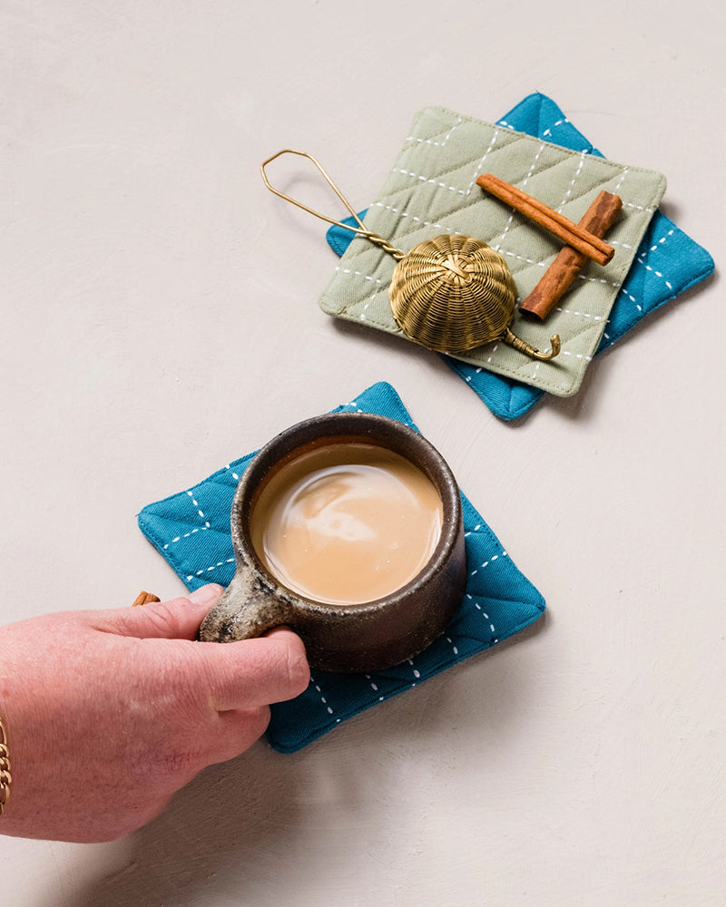 Anchal, Fabric Coasters, Set of 4