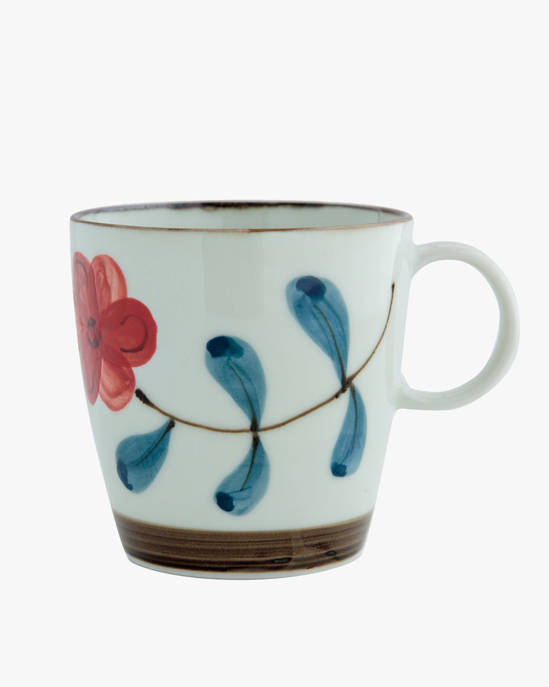 Mug Cup, Bisque, Poppy Flower