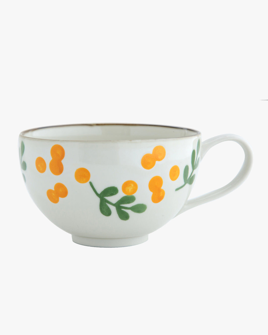 Soup Mug, Bisque, Hanamoe Series, Flowers