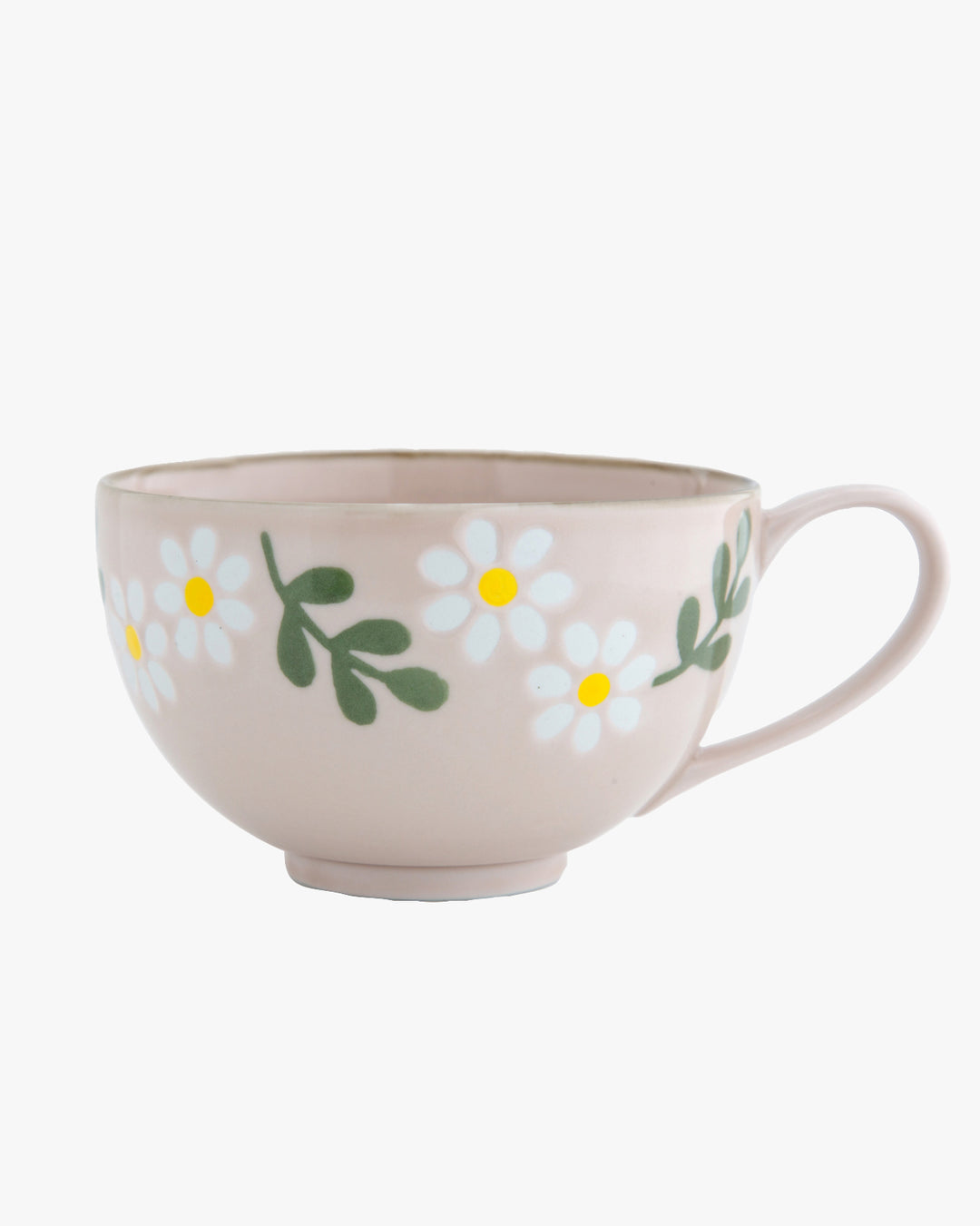 Soup Mug, Bisque, Hanamoe Series, Flowers