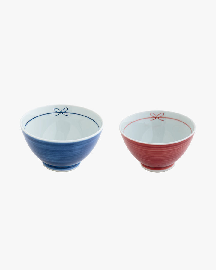 Pair of Rice Bowls, Bisque, Kadobe