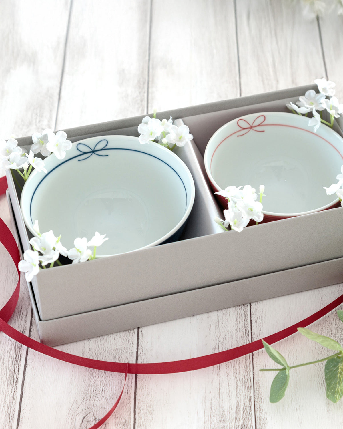 Pair of Rice Bowls, Bisque, Kadobe