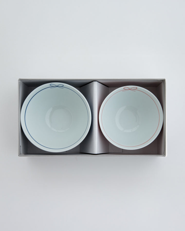 Pair of Rice Bowls, Bisque, Kadobe