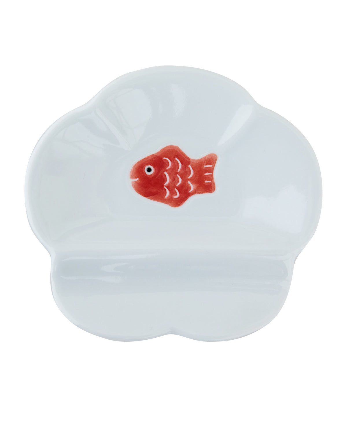 Mini Plate with Rest, Bisque, Nippon Ezara, Fish