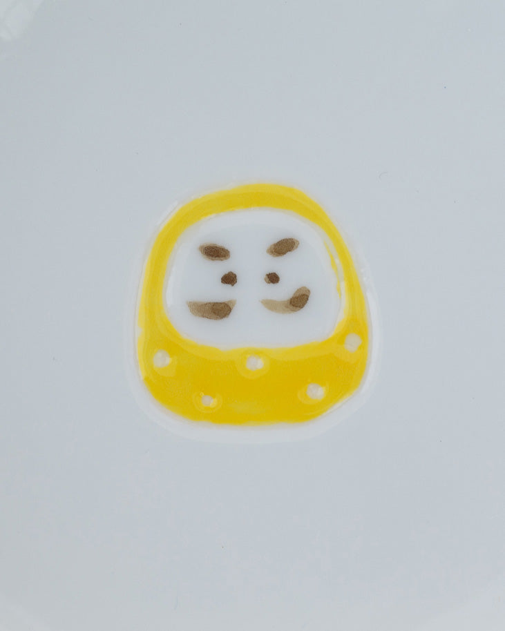 Mini Plate with Rest, Bisque, Nippon Ezara, Daruma