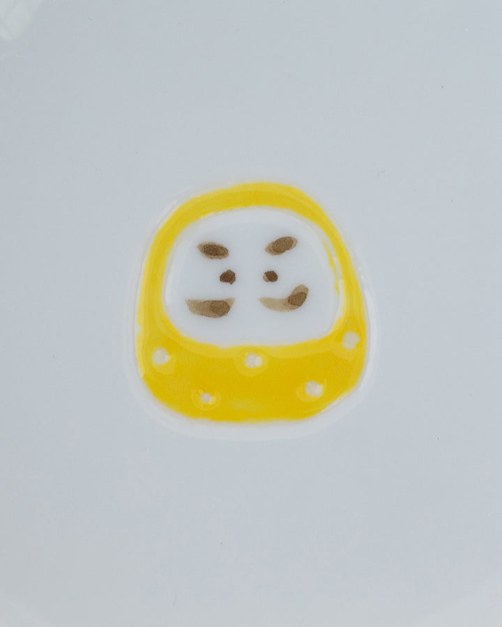 Mini Plate, Bisque, Nippon Ezara, Daruma