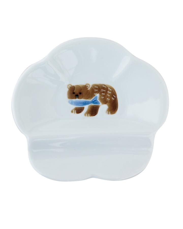 Mini Plate with Rest, Bisque, Nippon Ezara, Bear