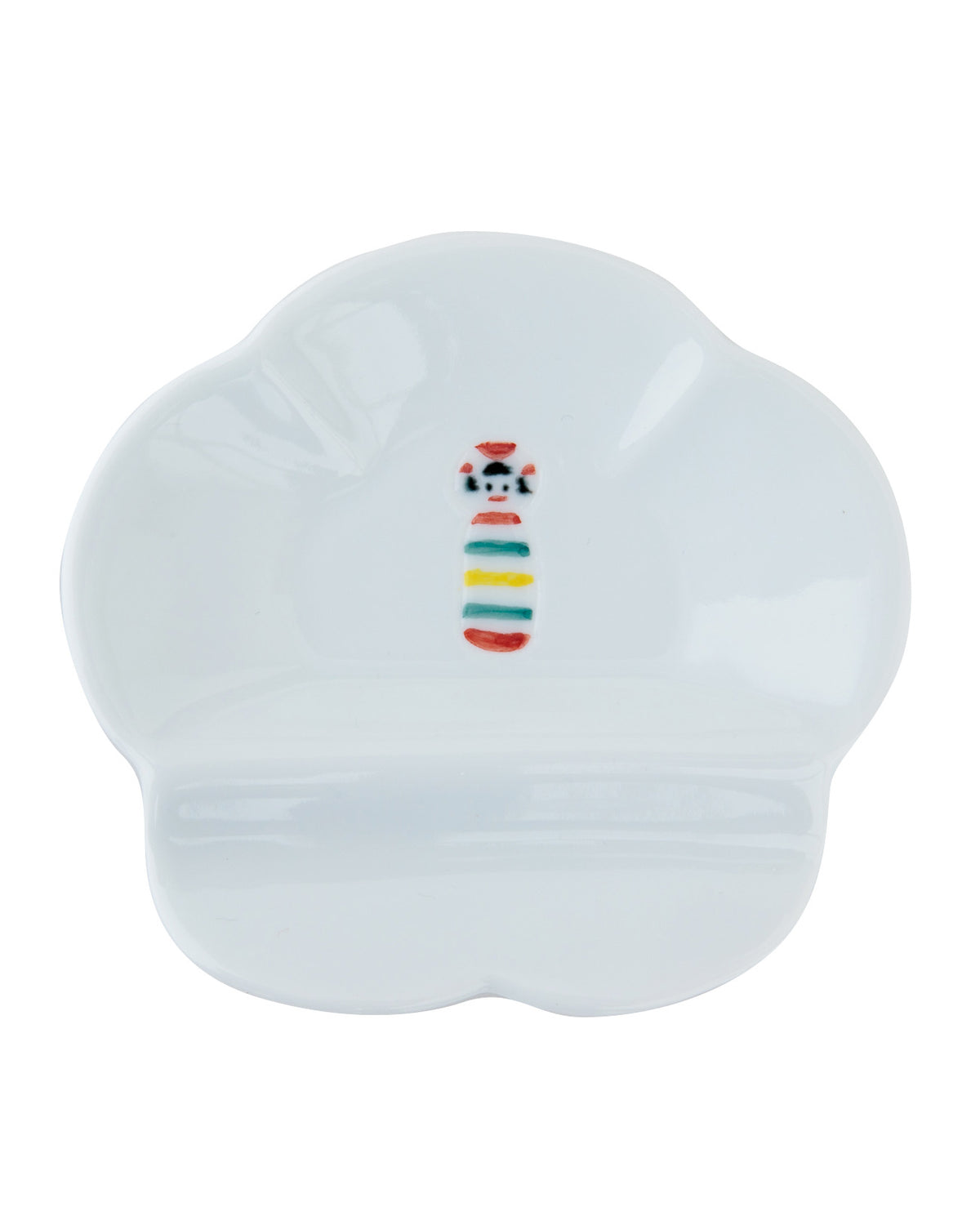 Mini Plate with Rest, Bisque, Nippon Ezara, Kokeshi