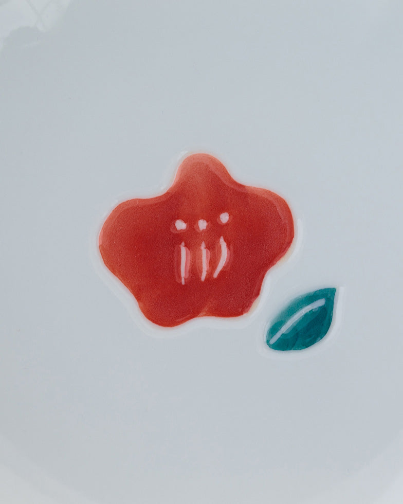 Small Plate, Bisque, Nippon Ezara, Camellia
