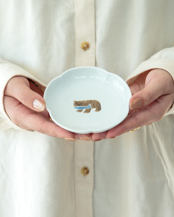 Mini Plate, Bisque, Nippon Ezara, Bear