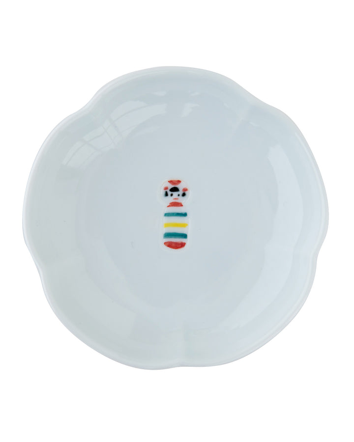 Mini Plate, Bisque, Nippon Ezara, Kokeshi