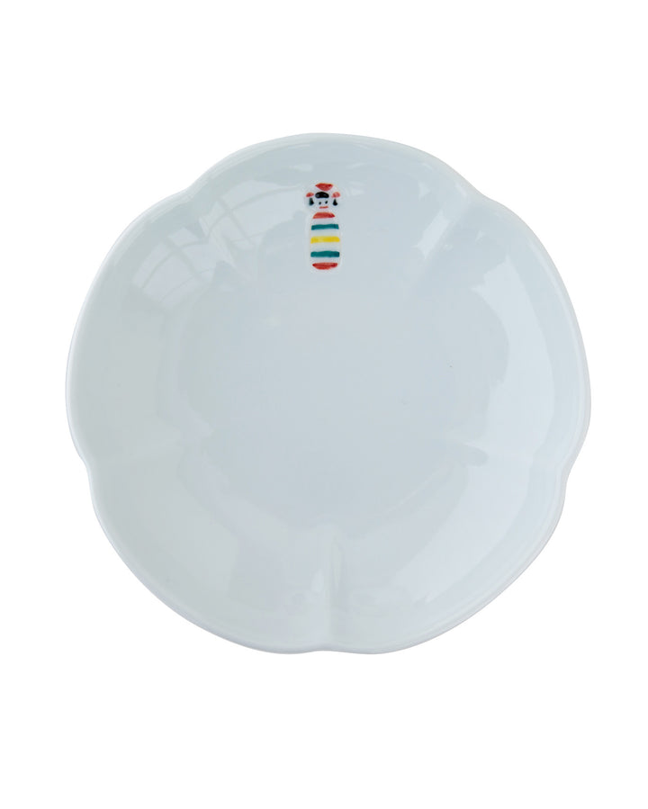 Small Plate, Bisque, Nippon Ezara, Kokeshi