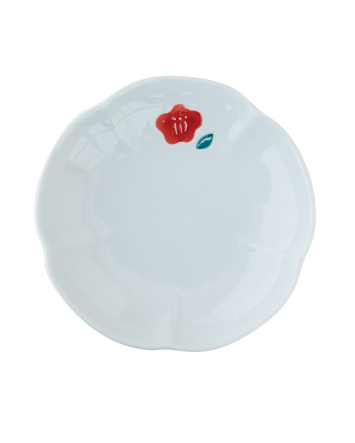 Small Plate, Bisque, Nippon Ezara, Camellia