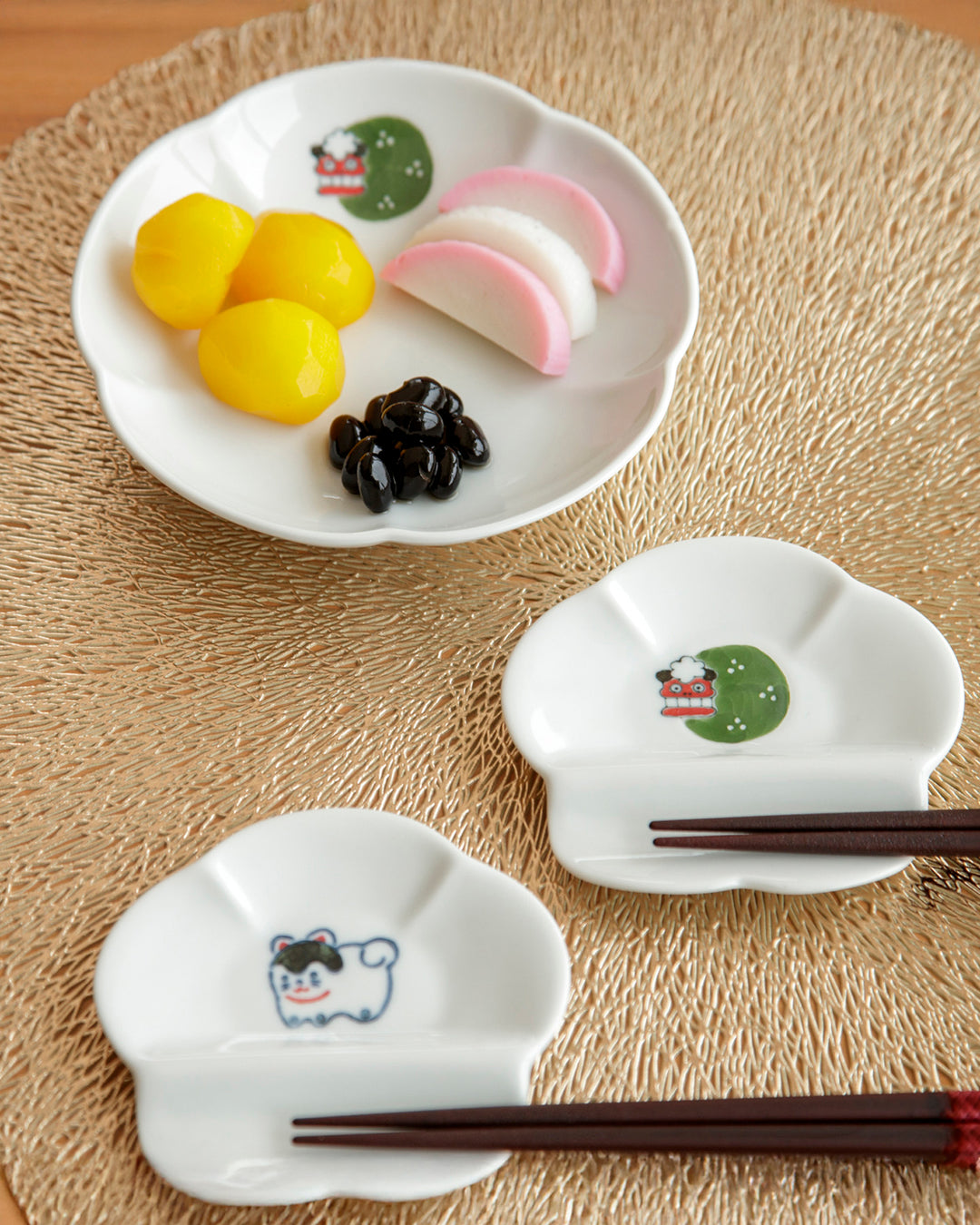 Small Plate, Bisque, Nippon Ezara, Shishimai