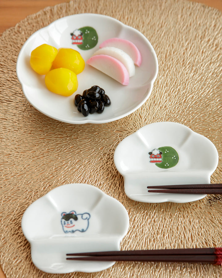 Small Plate, Bisque, Nippon Ezara, Shishimai