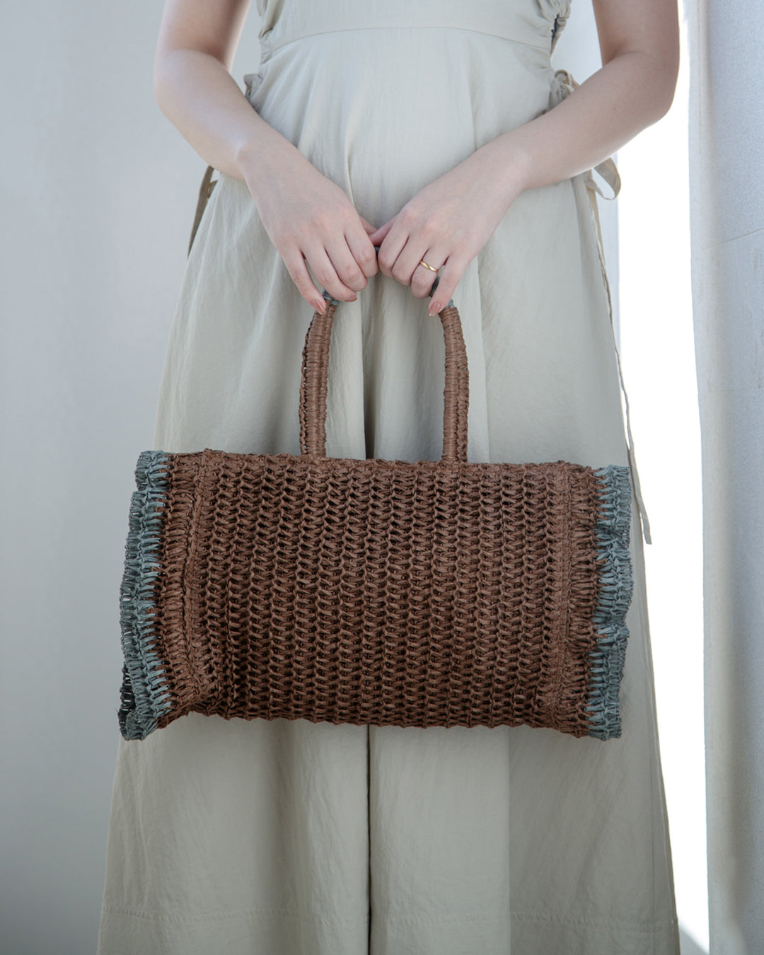 Tanton, Tote, Dark Brown/Blue