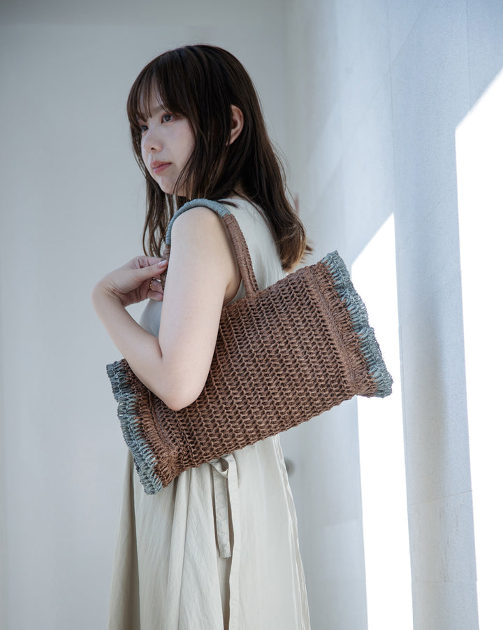 Tanton, Tote, Dark Brown/Blue