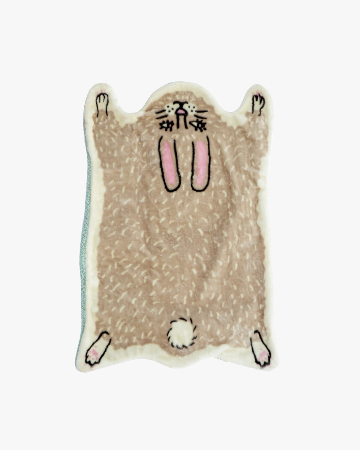 Momonga Plush Blanket, Bisque, Rabbit
