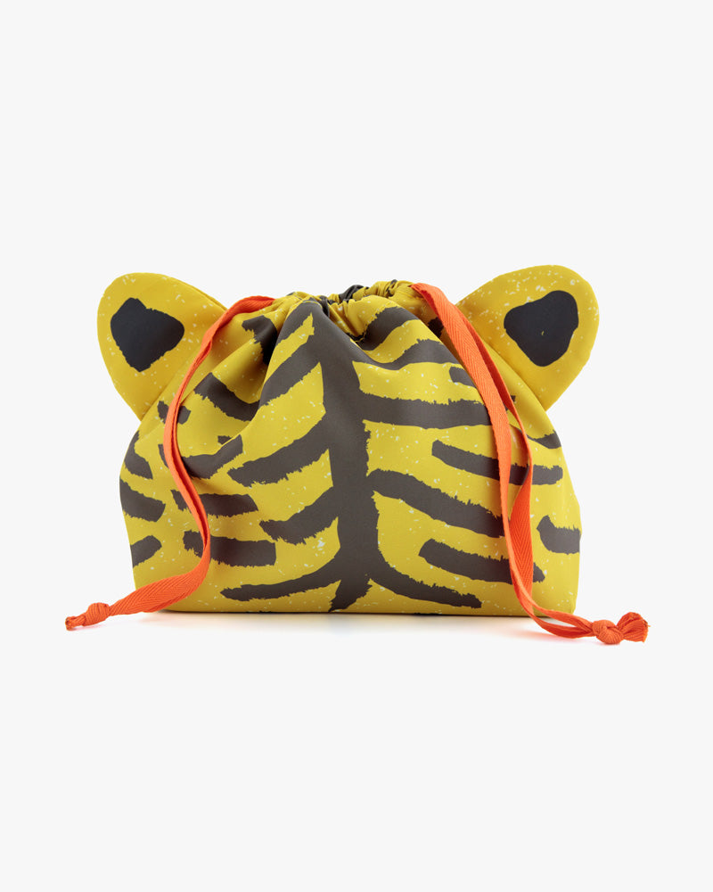 Lunch Bag/Kinchaku, Bisque, Momonga Series – Kiriko Made