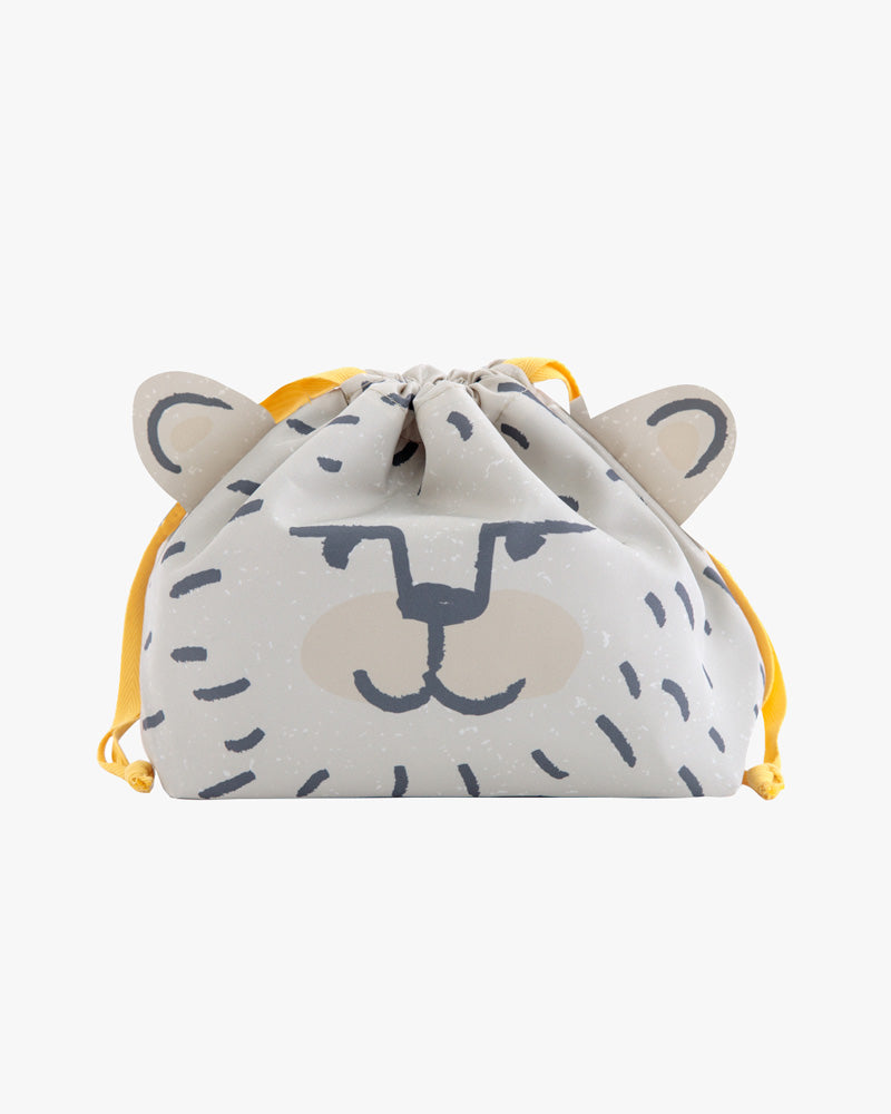 Lunch Bag/Kinchaku, Bisque, Momonga Series – Kiriko Made