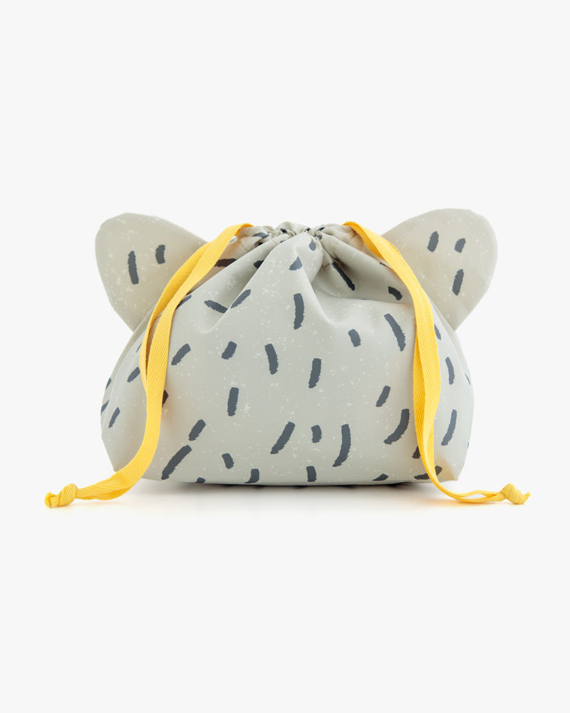 Yukinobu.ChaiNo.8キグバック付き Lunch Bag/Kinchaku, Bisque, Momonga Series – Kiriko Made