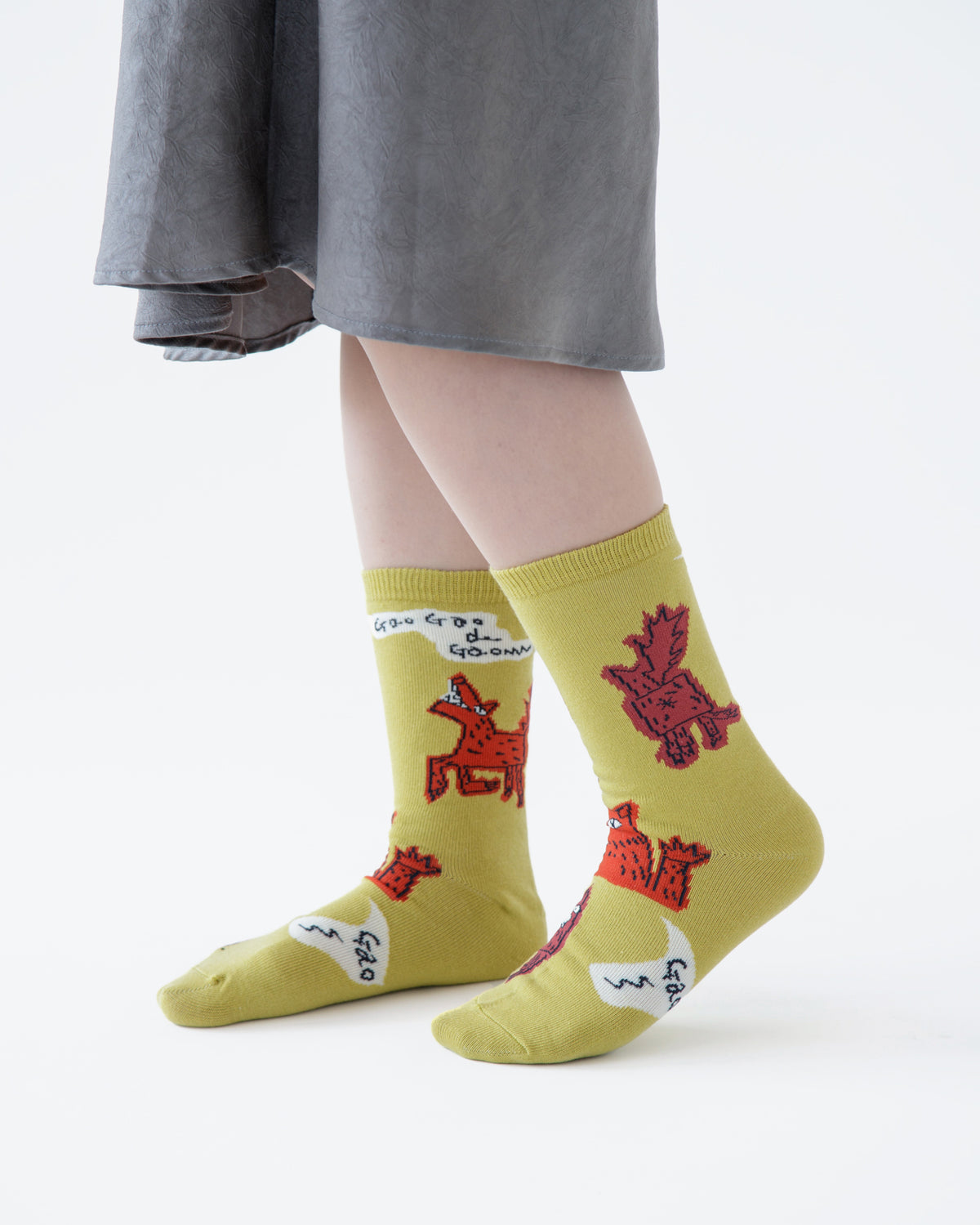 Socks, Bisque, CDF Etendue, Set of Two Pairs, Red Wolf