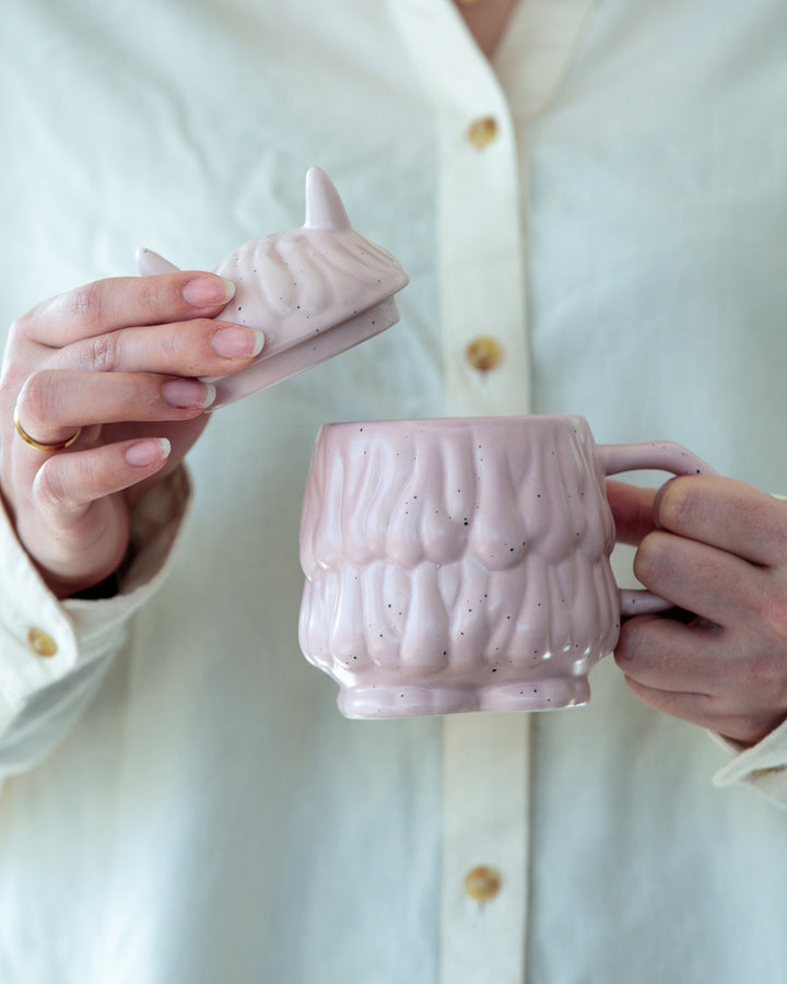 Mug with Lid, Bisque, I’m Monster