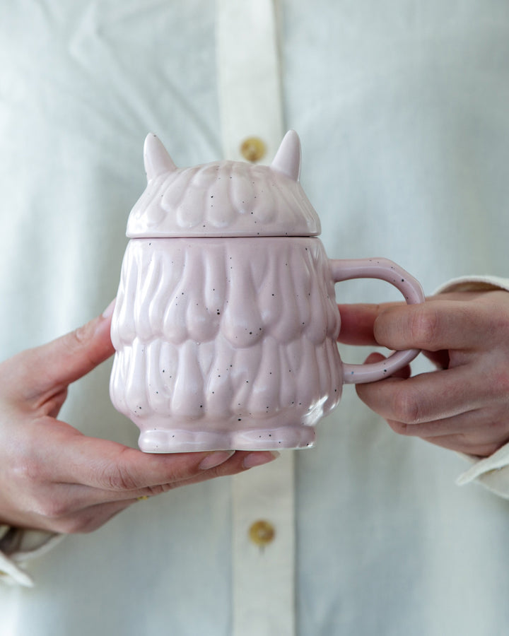 Mug with Lid, Bisque, I’m Monster