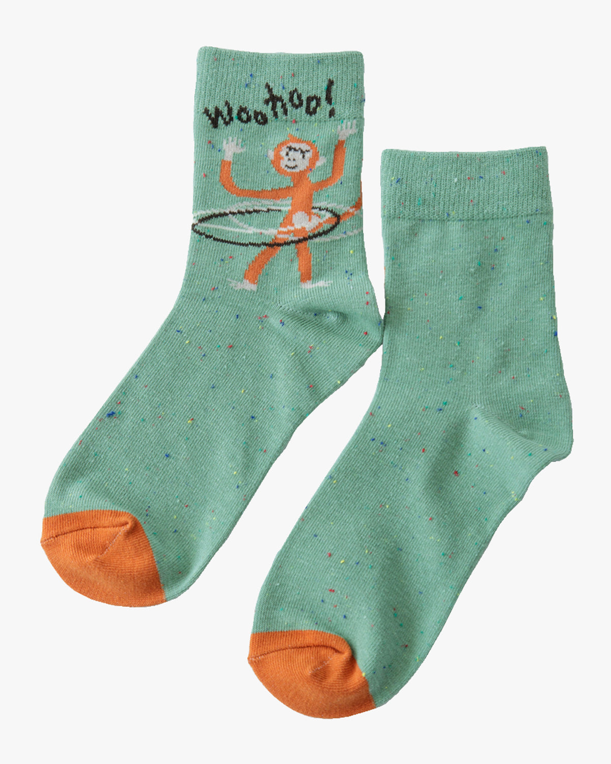 Bisque, CDF Etendue, Mint Green Hula Hoop Monkey Sock