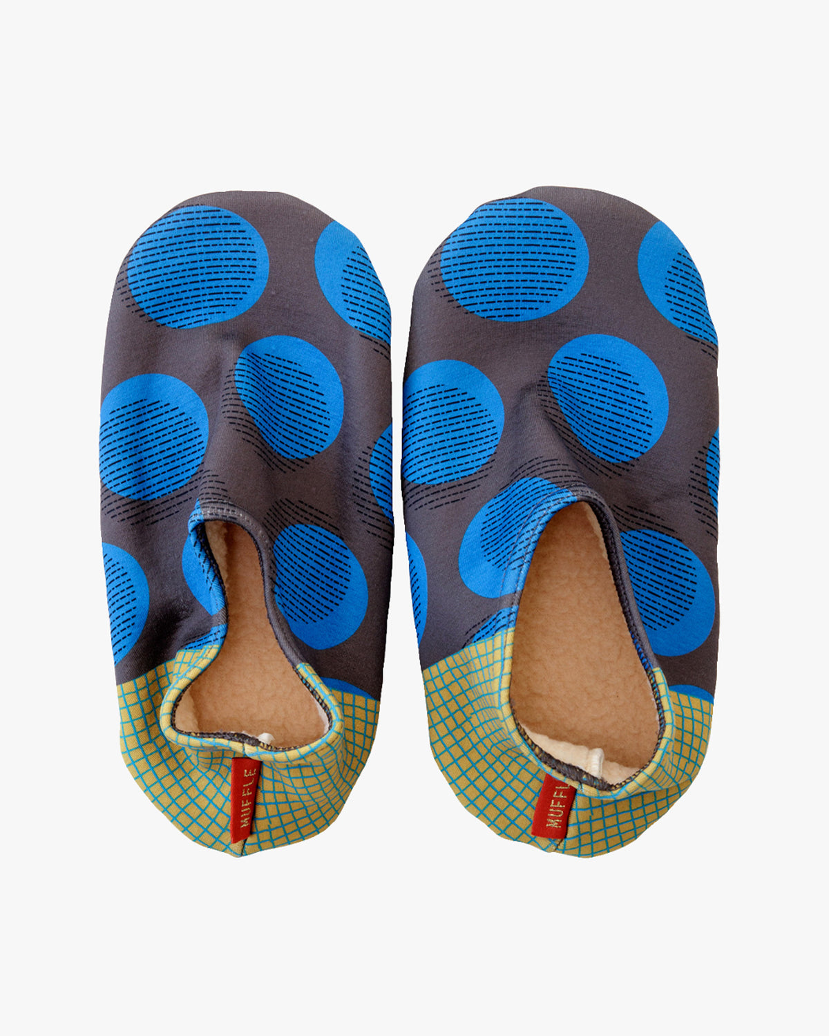 Bisque, CDF Etendue, Muffle Cover Socks, Black with Blue Polka Dots