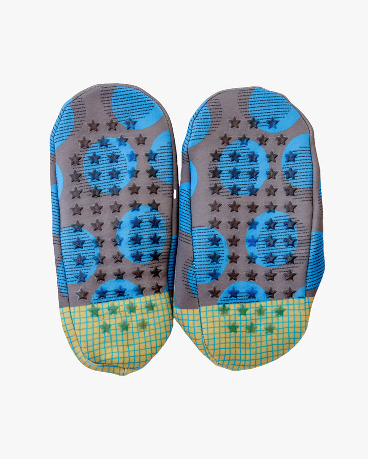 Bisque, CDF Etendue, Muffle Cover Socks, Black with Blue Polka Dots